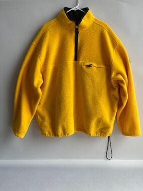 Prospirit Fleece Pullover 2XL Yellow Quarter Zip Jacket Mens Vintage Made In Can